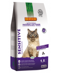 BIOFOOD SENSITIVE alimentation naturelle et complète pour chat adulte - 1,5kg