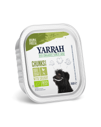 Bouchées Bio Yarrah de poulet et légumes à la chicorée - Chien - 150g
