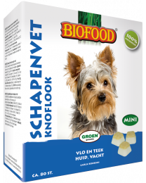 Biofood Schapenvet knoflook mini 80pcs - hond