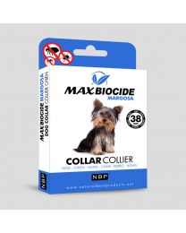 Max Biocide Margosa - collier antitiques et antiparasites pour chien de petite taille - 38cm