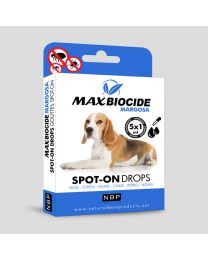 Max Biocide Margosa - 5 pipettes antitiques et antiparasites pour chien adulte