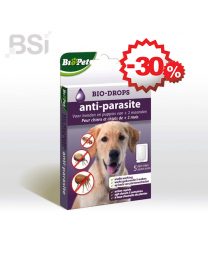 Bio-Drops Sans Insecticide pour chien - 5 Pipettes